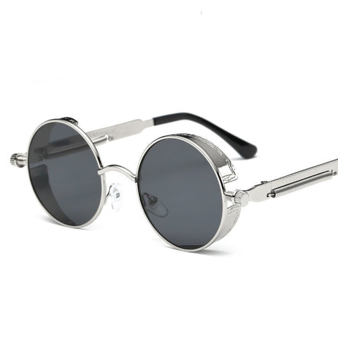 Gothic Steampunk Retro style round sunglasses