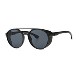 Classic Retro Round Steampunk Men Sunglasses