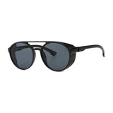 Classic Retro Round Steampunk Men Sunglasses