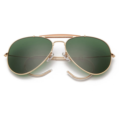 glass lens aviation sunglasses