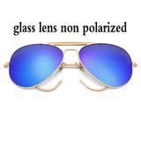 glass lens aviation sunglasses