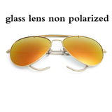 glass lens aviation sunglasses
