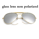 glass lens aviation sunglasses