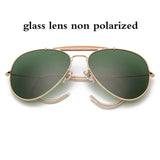 glass lens aviation sunglasses