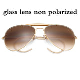 glass lens aviation sunglasses